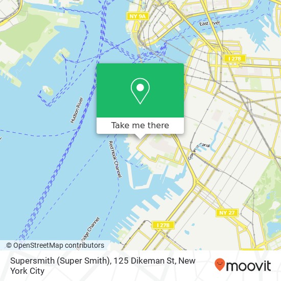 Mapa de Supersmith (Super Smith), 125 Dikeman St