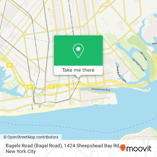 Bagels Road (Bagel Road), 1424 Sheepshead Bay Rd map