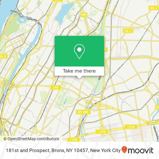 Mapa de 181st and Prospect, Bronx, NY 10457
