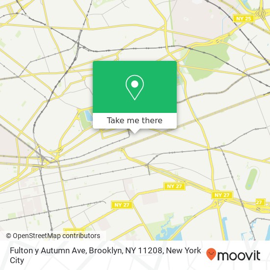 Mapa de Fulton y Autumn Ave, Brooklyn, NY 11208