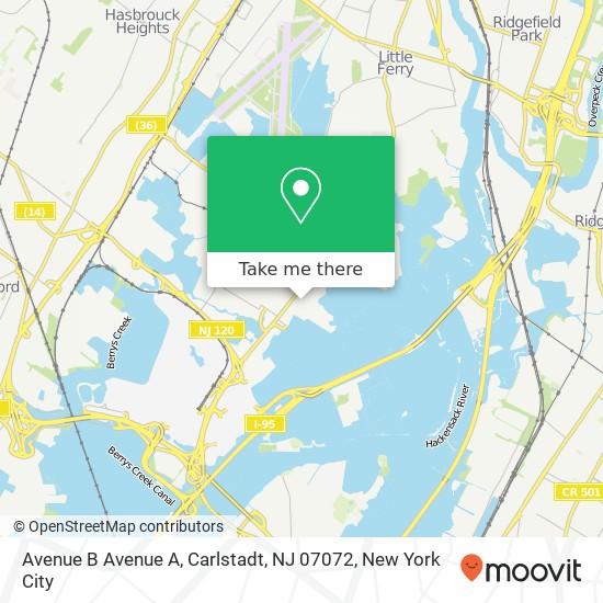 Avenue B Avenue A, Carlstadt, NJ 07072 map