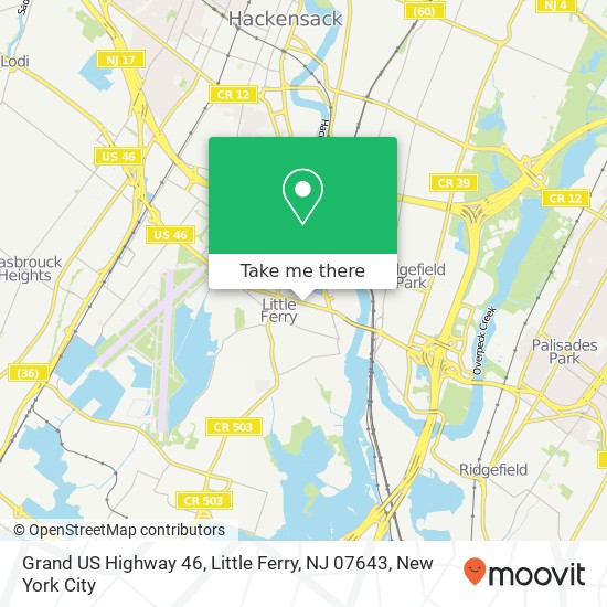 Mapa de Grand US Highway 46, Little Ferry, NJ 07643