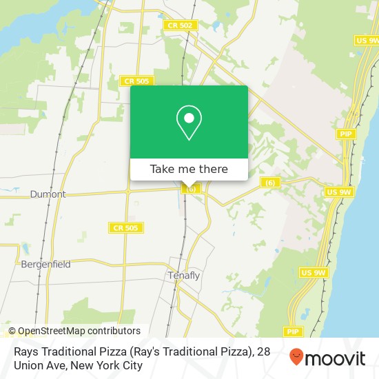 Rays Traditional Pizza (Ray's Traditional Pizza), 28 Union Ave map
