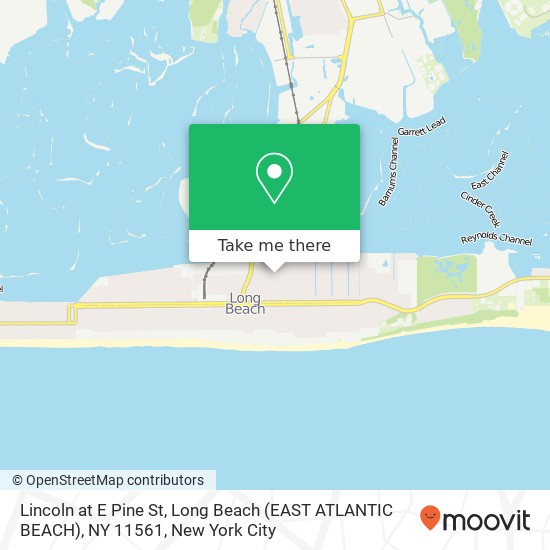 Mapa de Lincoln at E Pine St, Long Beach (EAST ATLANTIC BEACH), NY 11561