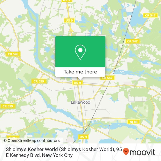 Mapa de Shloimy's Kosher World (Shloimys Kosher World), 95 E Kennedy Blvd