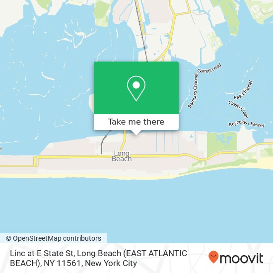 Mapa de Linc at E State St, Long Beach (EAST ATLANTIC BEACH), NY 11561