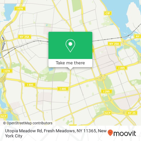 Mapa de Utopia Meadow Rd, Fresh Meadows, NY 11365