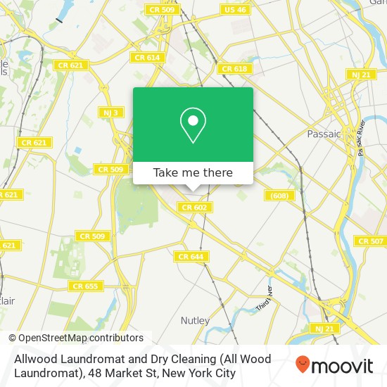 Mapa de Allwood Laundromat and Dry Cleaning (All Wood Laundromat), 48 Market St