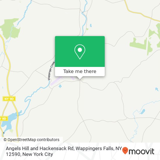 Mapa de Angels Hill and Hackensack Rd, Wappingers Falls, NY 12590