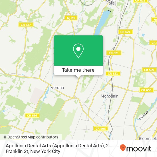 Mapa de Apollonia Dental Arts (Appollonia Dental Arts), 2 Franklin St