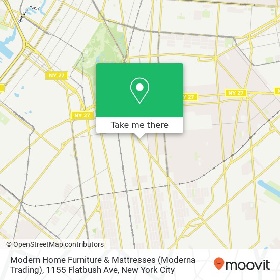 Modern Home Furniture & Mattresses (Moderna Trading), 1155 Flatbush Ave map