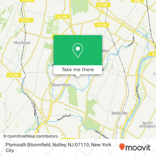 Plymouth Bloomfield, Nutley, NJ 07110 map