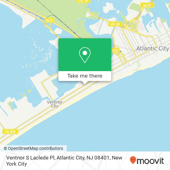 Ventnor S Laclede Pl, Atlantic City, NJ 08401 map