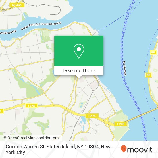 Mapa de Gordon Warren St, Staten Island, NY 10304