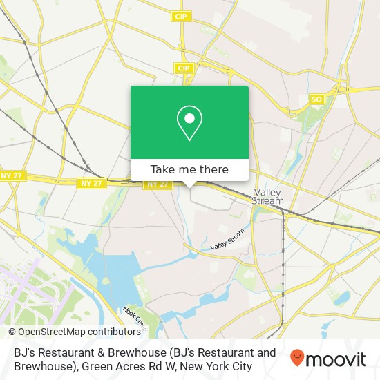 BJ's Restaurant & Brewhouse (BJ's Restaurant and Brewhouse), Green Acres Rd W map