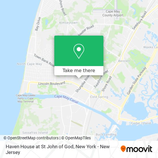 Haven House at St John of God map