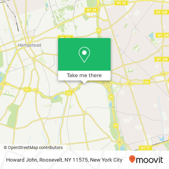 Howard John, Roosevelt, NY 11575 map