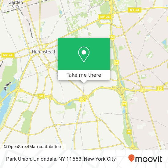 Mapa de Park Union, Uniondale, NY 11553