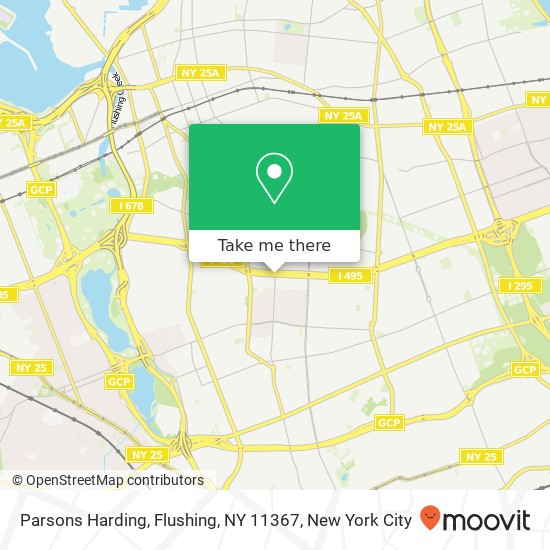 Mapa de Parsons Harding, Flushing, NY 11367