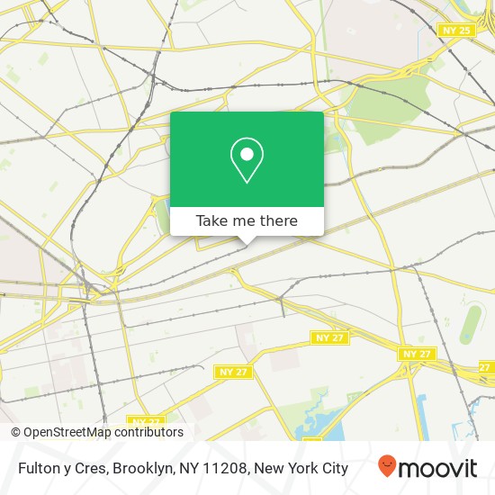 Mapa de Fulton y Cres, Brooklyn, NY 11208