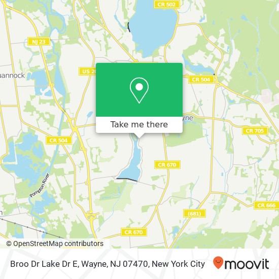 Broo Dr Lake Dr E, Wayne, NJ 07470 map
