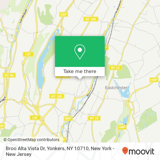Mapa de Broo Alta Vista Dr, Yonkers, NY 10710