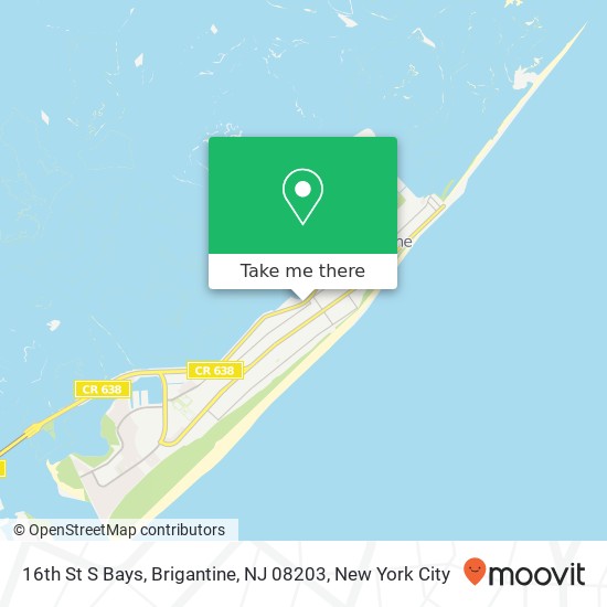 Mapa de 16th St S Bays, Brigantine, NJ 08203