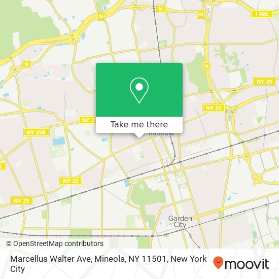 Mapa de Marcellus Walter Ave, Mineola, NY 11501
