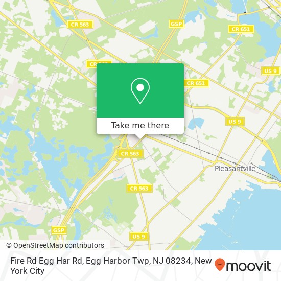 Mapa de Fire Rd Egg Har Rd, Egg Harbor Twp, NJ 08234