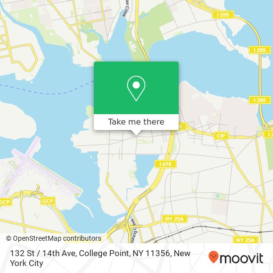 Mapa de 132 St / 14th Ave, College Point, NY 11356