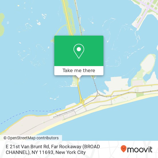 Mapa de E 21st Van Brunt Rd, Far Rockaway (BROAD CHANNEL), NY 11693