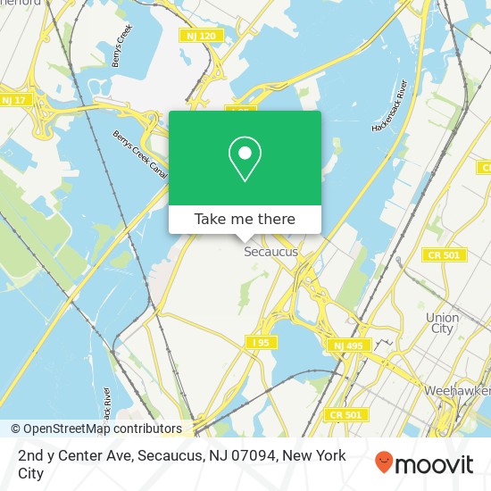 2nd y Center Ave, Secaucus, NJ 07094 map