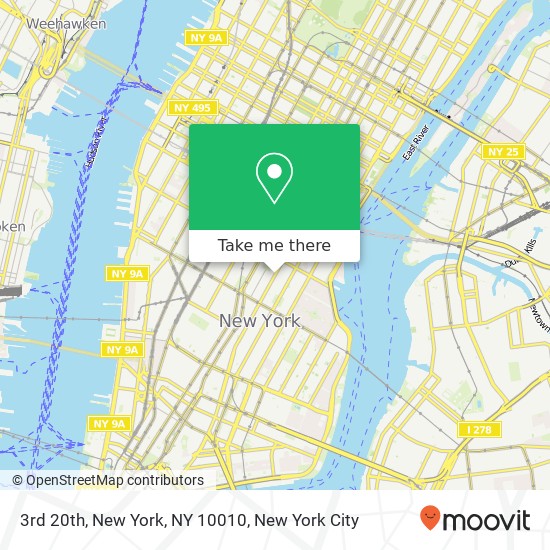 3rd 20th, New York, NY 10010 map