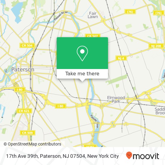 17th Ave 39th, Paterson, NJ 07504 map