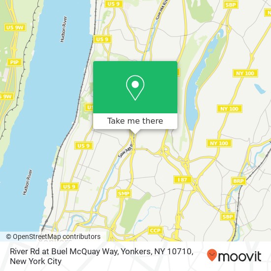 Mapa de River Rd at Buel McQuay Way, Yonkers, NY 10710