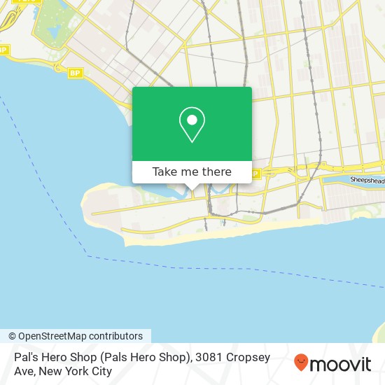 Mapa de Pal's Hero Shop (Pals Hero Shop), 3081 Cropsey Ave