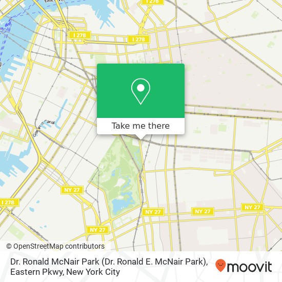 Dr. Ronald McNair Park (Dr. Ronald E. McNair Park), Eastern Pkwy map