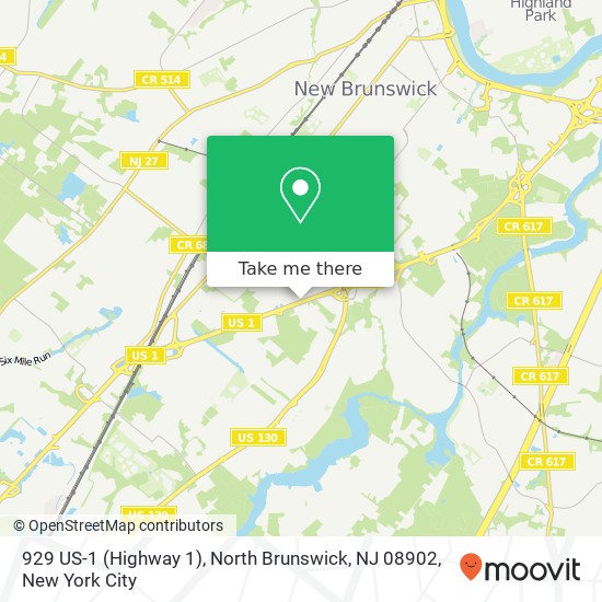 929 US-1 (Highway 1), North Brunswick, NJ 08902 map