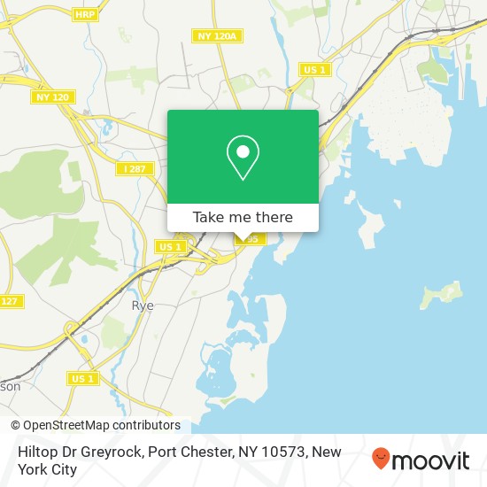 Mapa de Hiltop Dr Greyrock, Port Chester, NY 10573