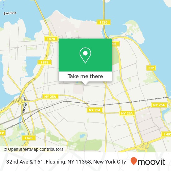 32nd Ave & 161, Flushing, NY 11358 map