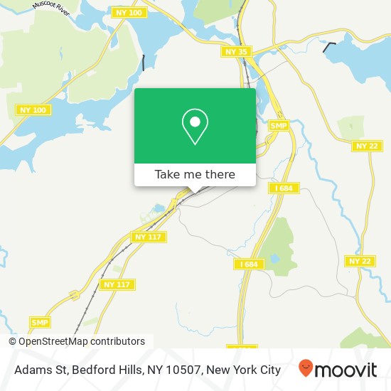 Mapa de Adams St, Bedford Hills, NY 10507