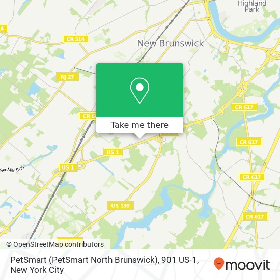 Mapa de PetSmart (PetSmart North Brunswick), 901 US-1