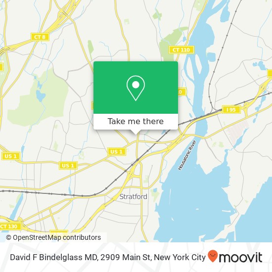 David F Bindelglass MD, 2909 Main St map
