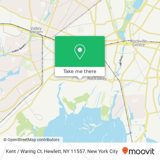 Mapa de Kent / Waring Ct, Hewlett, NY 11557