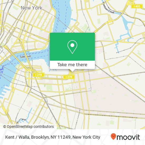 Mapa de Kent / Walla, Brooklyn, NY 11249