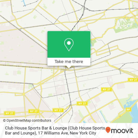 Mapa de Club House Sports Bar & Lounge (Club House Sports Bar and Lounge), 17 Williams Ave