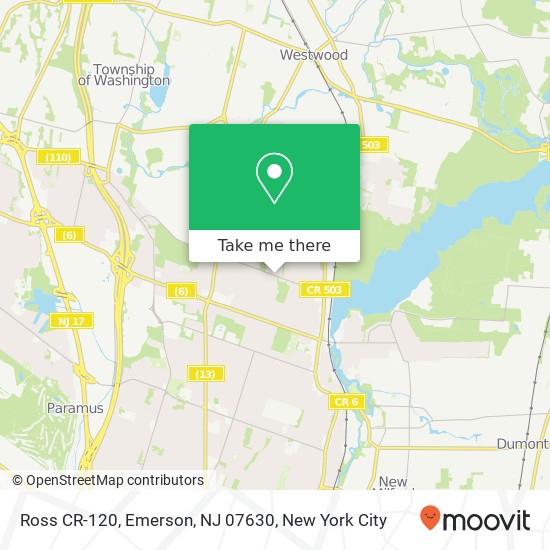 Ross CR-120, Emerson, NJ 07630 map