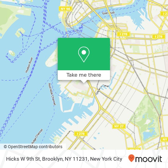 Hicks W 9th St, Brooklyn, NY 11231 map