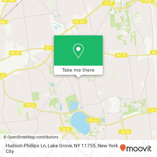 Mapa de Hudson Phillips Ln, Lake Grove, NY 11755