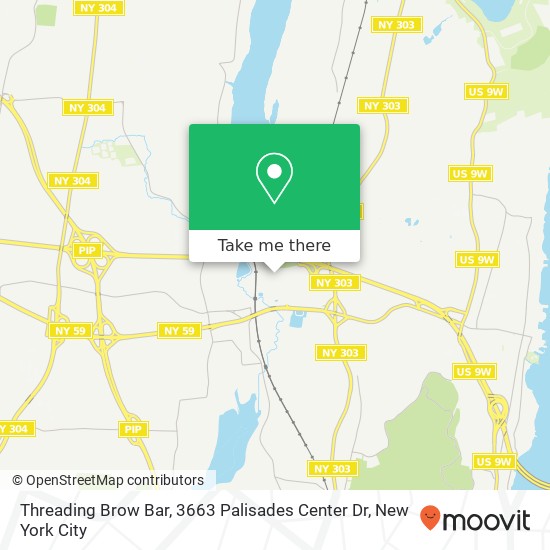 Mapa de Threading Brow Bar, 3663 Palisades Center Dr